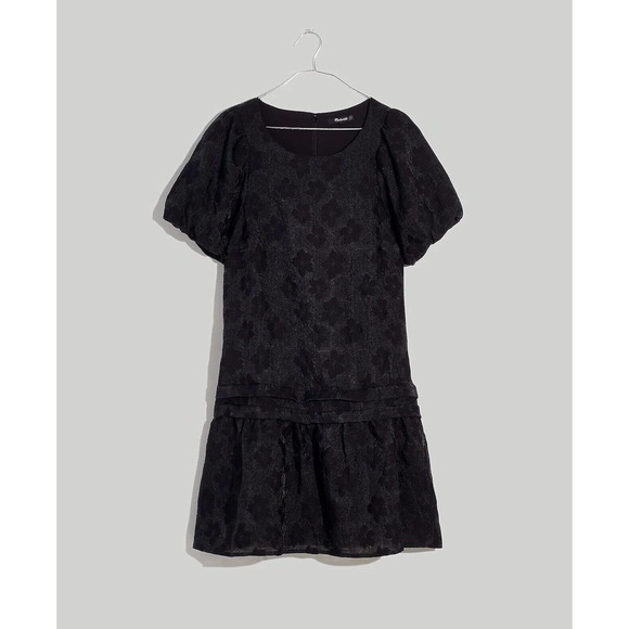 Madewell Dresses & Skirts - NWT Madewell Womens Puff Sleeve Pleated Mini‎ Dress XS Floral Jacquard Pockets